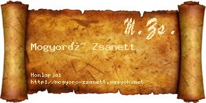 Mogyoró Zsanett névjegykártya