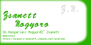 zsanett mogyoro business card